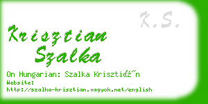 krisztian szalka business card